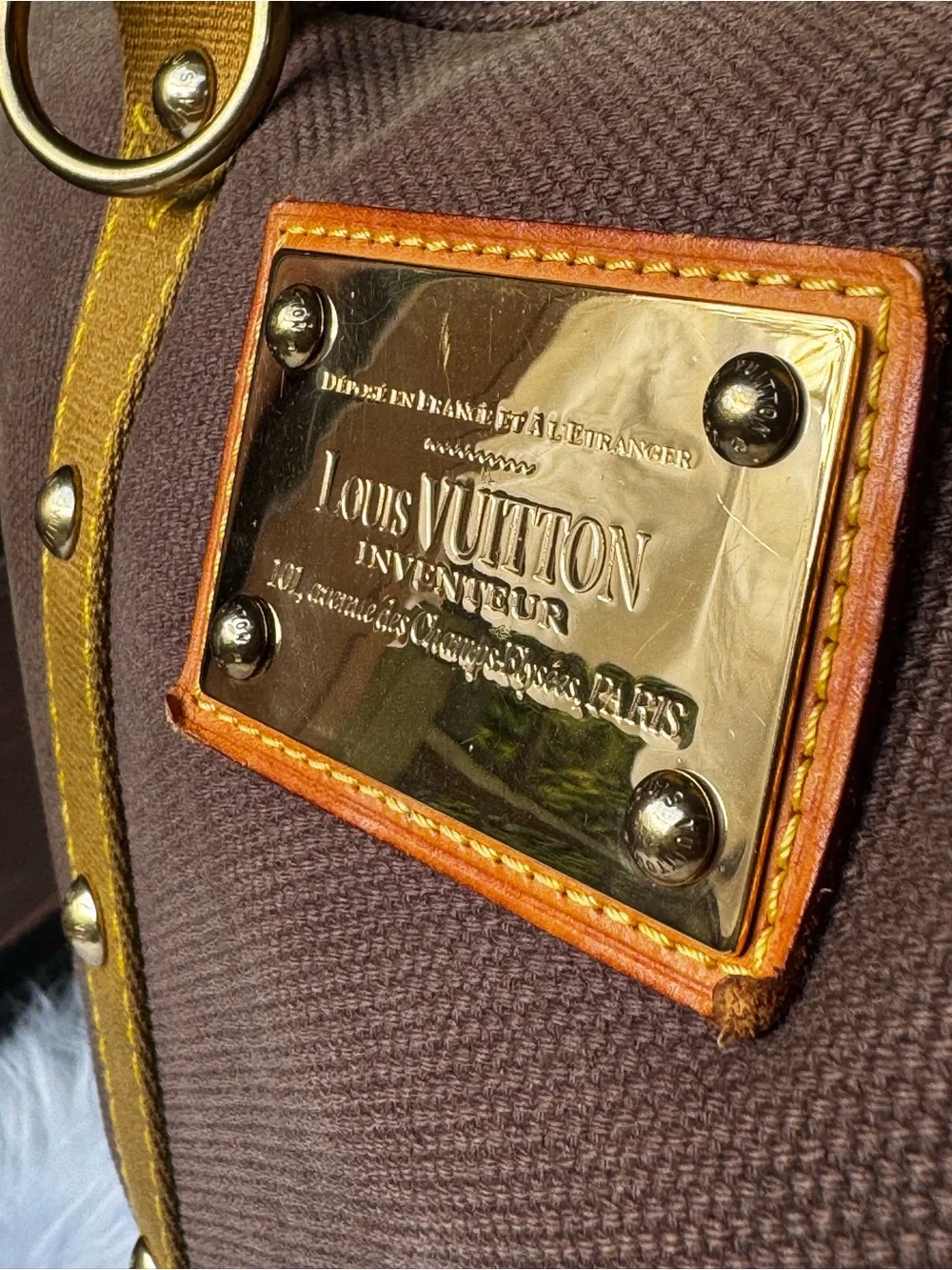 Louis Vuitton Antigua Cabas Brun Canvas Inventeur Tote GM (Grand Modèle - Large)